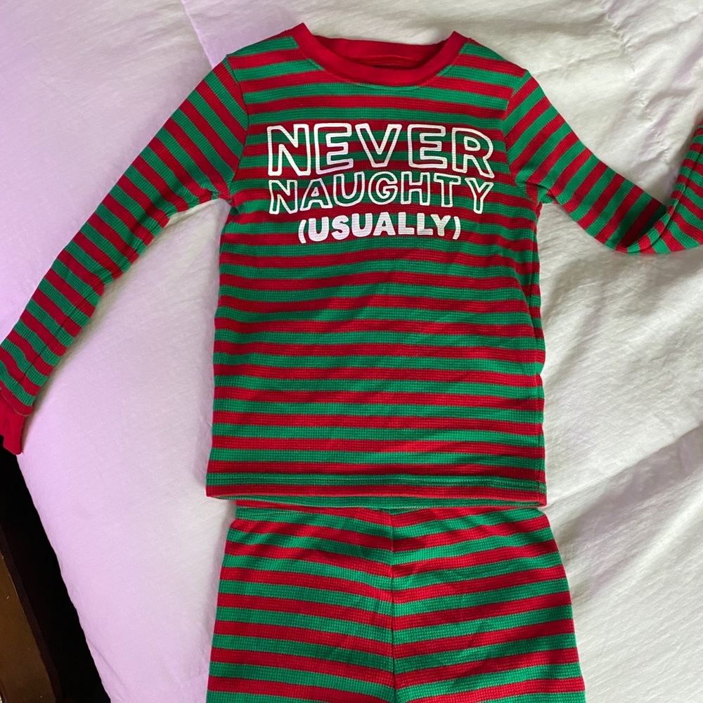 Little boy’s Christmas pajama set. Long sleeve